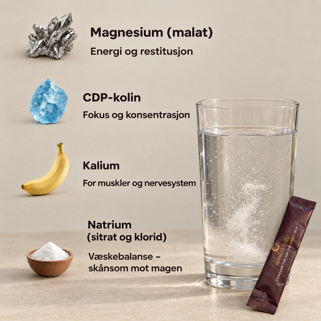 Smarte elektrolytter + CDP-Choline, Unflavored (30 sticks)